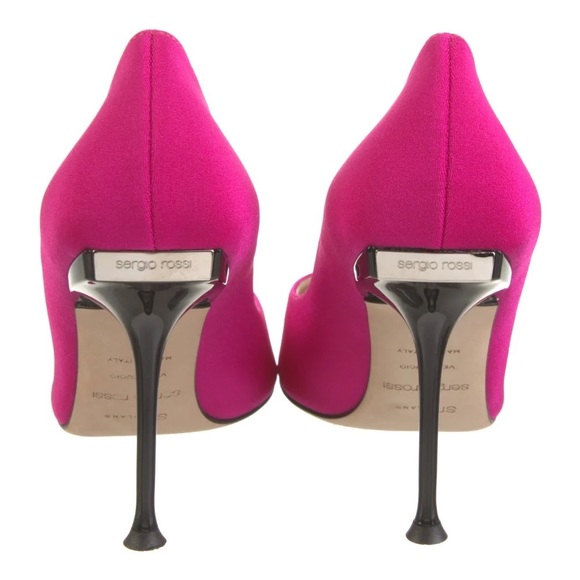 Satin Pink Pumps Sz IT 40.5 - Picture 15 of 16